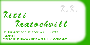kitti kratochwill business card